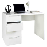 SCRIVANIA MONETA 110X60XH74CM 4 CASSETTI BIANCA