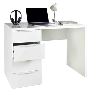 SCRIVANIA MONETA 110X60XH74CM 4 CASSETTI BIANCA