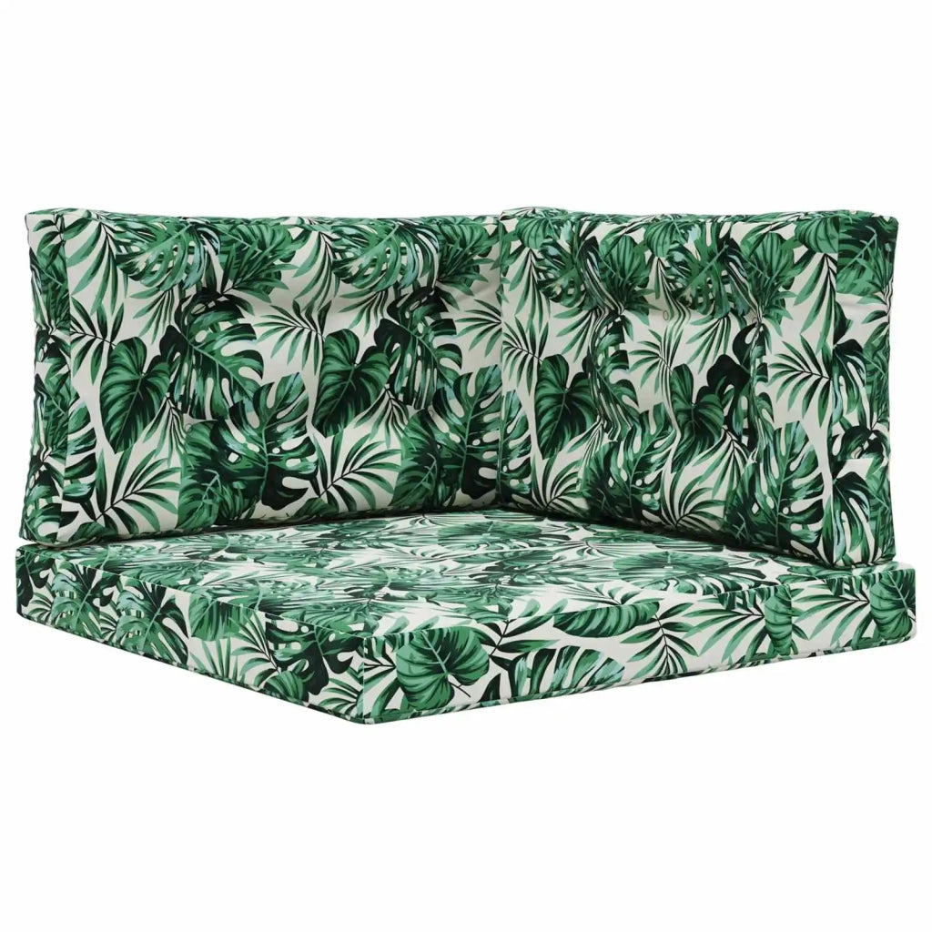 Cuscino per divano da esterno 3 pcs Motivo Foglia Poliestere 900892
