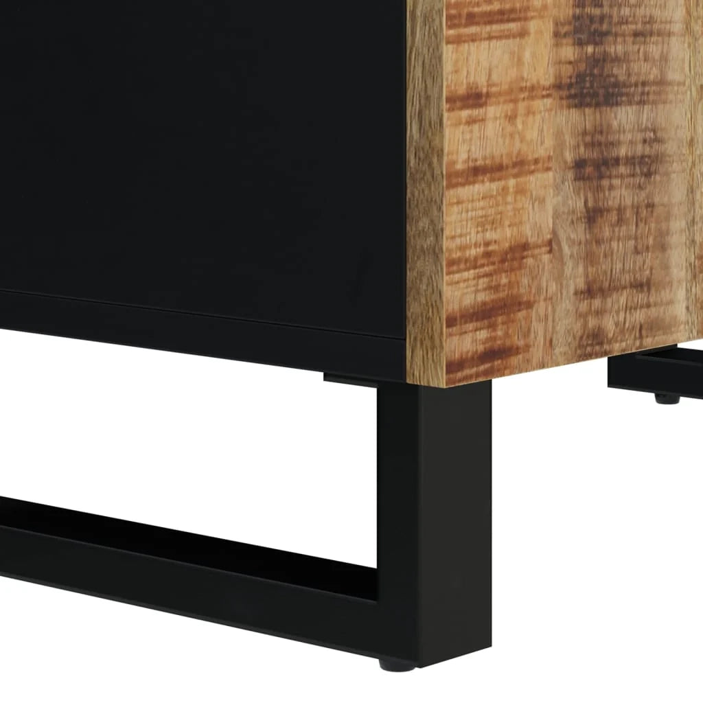 Buffet credenza cassettiera mobiletto mobile contenitore organizer per cucina soggiorno salotto con 2 ante 60 x 33 x 75 cm legno massello di mango marrone 02_0029728