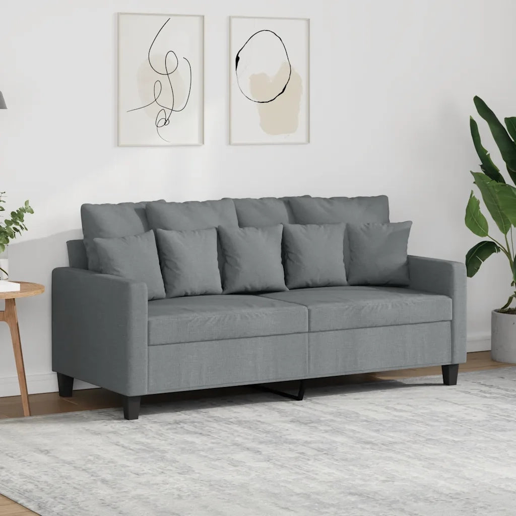 Divano a 2 Posti Grigio Chiaro 140 cm in Tessutocod mxl 131119