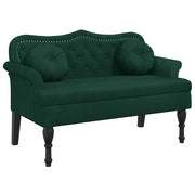 Panca con Cuscini Verde Scuro 120,5x65x75 cm Velluto CFW5608800