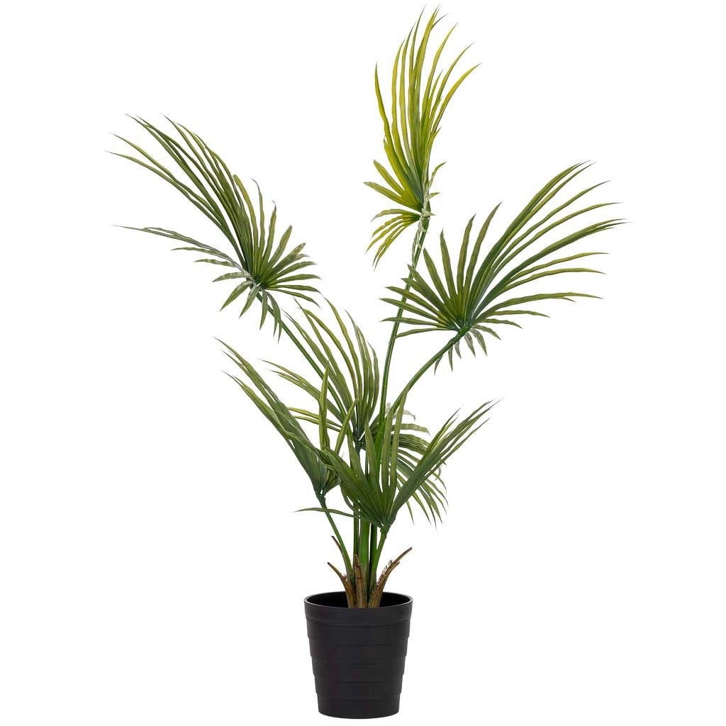 Palma artificiale decorativa Kwai con 6 foglie verde 90x90x130