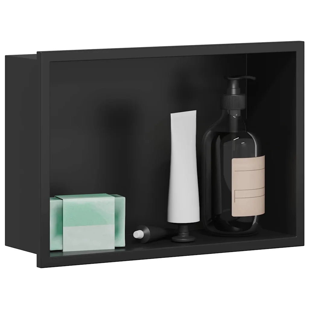 Nicchia per doccia Nero 30 x 20 x 9,5 cm Acciaio inossidabile 42012660
