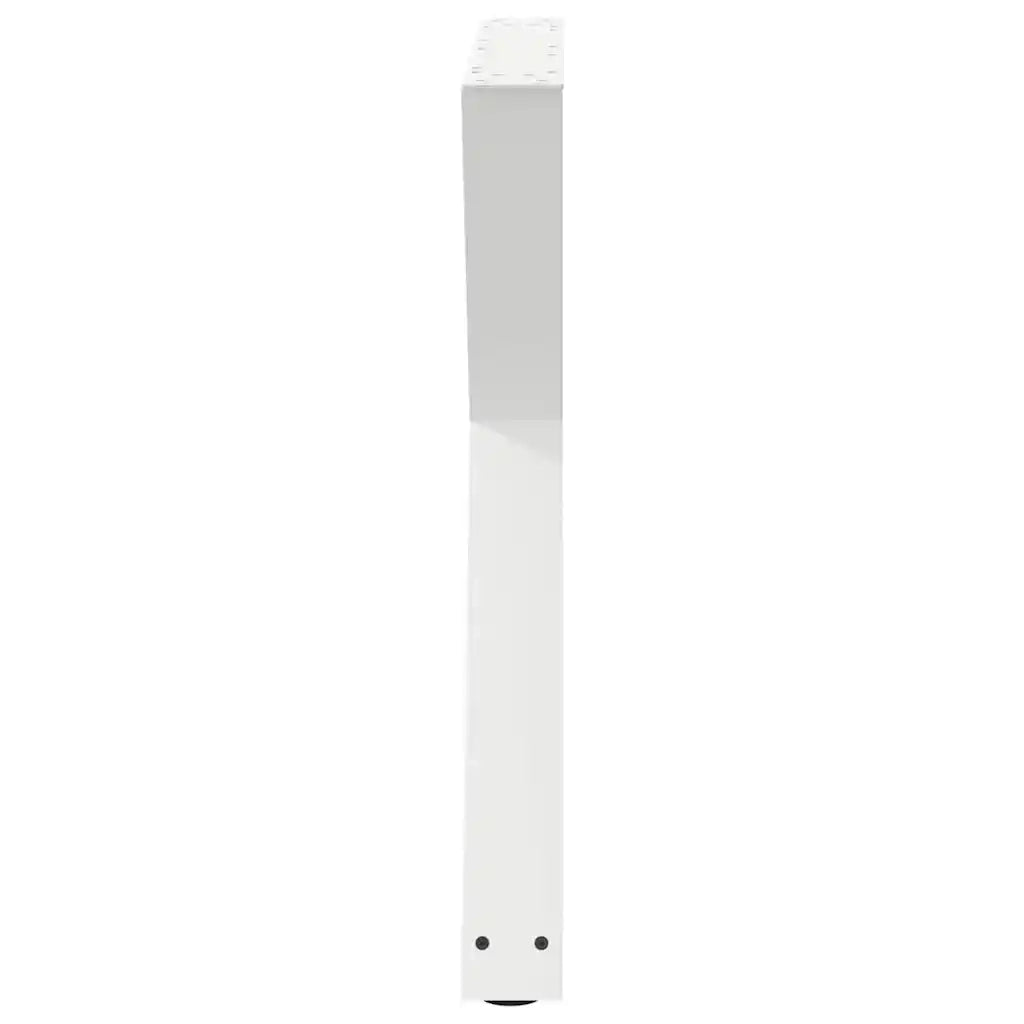 Gambe per tavolo da pranzo 2 pz bianche 80x(72-73,3) cm in acciaio 4012729