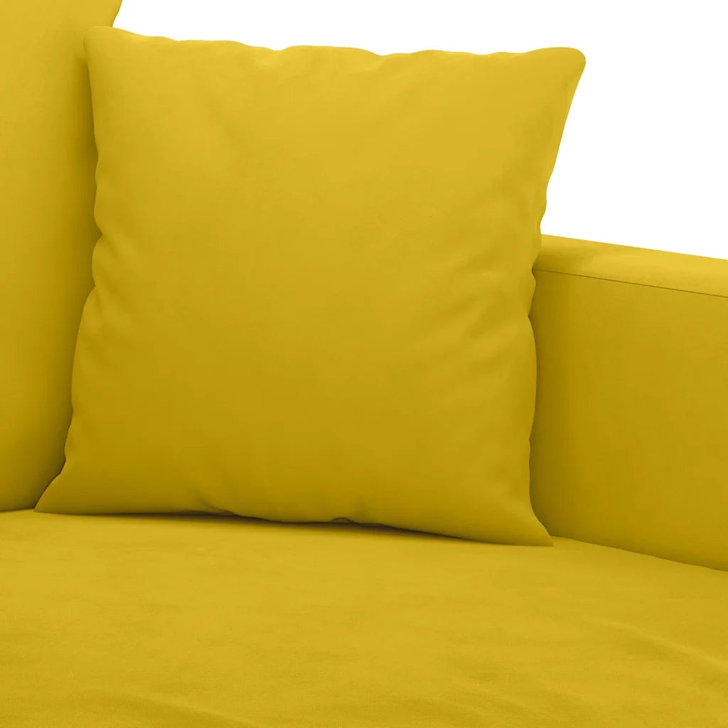 Set di Divani 2 pz con Cuscini giallo in Velluto 3201726