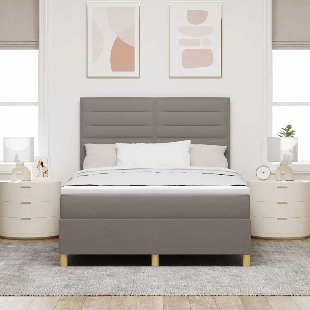 Letto a Sorgente LED con materasso Talpa 140 x 200 cm Tessuto
