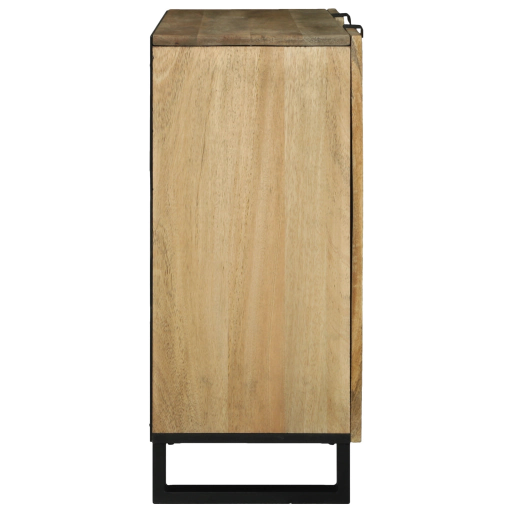 Credenza 90x33.5x75 cm in Legno Massello di Mango