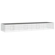 Gabbia per conigli con 4 pannelli 433 x 109 x 54 cm ferro zincato argento 02_0041690
