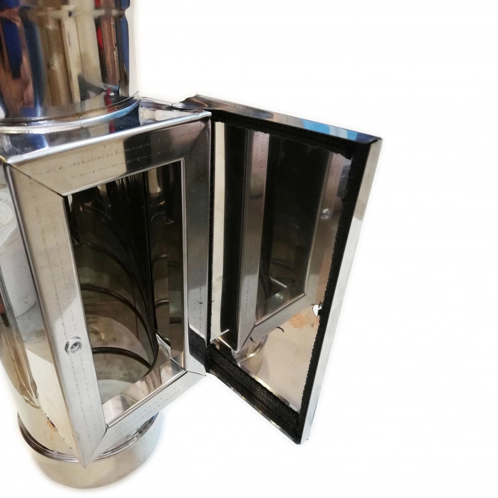 Modulo raccolta incombusti da 150mm in acciaio inox 5 decimi aisi 304