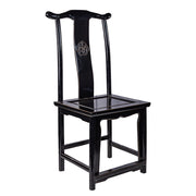 Sedia in legno nero 49x42x119/48h