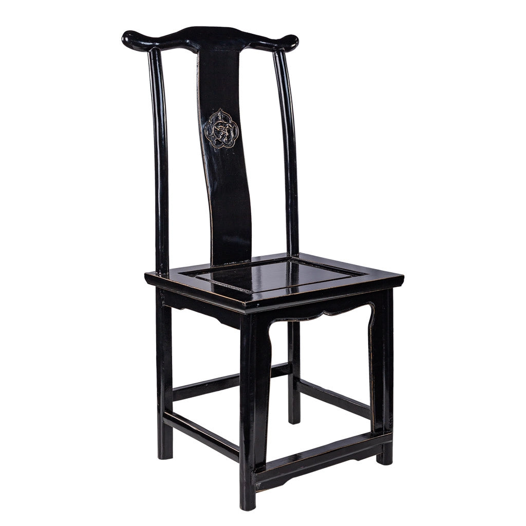Sedia in legno nero 49x42x119/48h