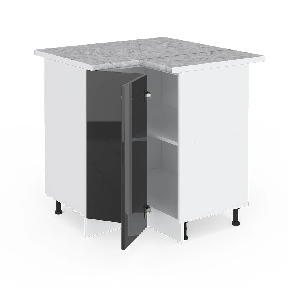 Vicco Mobile ad angolo cucina Antracite lucido 75.6 cm , PL Marmo