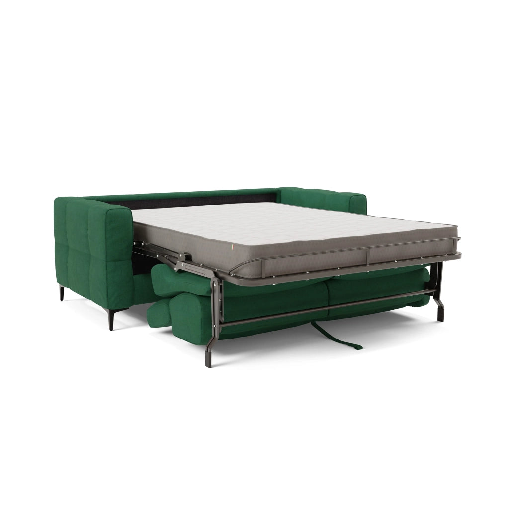 Gardenia Divano letto materasso alto 18 cm con poggiatesta reclinabili e rivestimento impermeabile T02 218 cm (mat. 160x197) verde