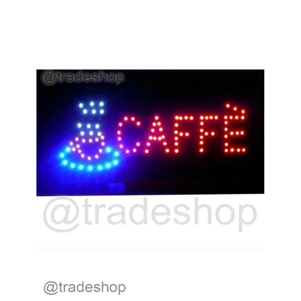 Trade Shop - Insegna Luminosa Insegne Luminose A Led Con Scritta Caffe Caffè Caffe' -