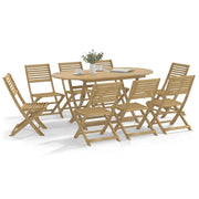 Set da Pranzo da Giardino 9 pz Legno Massello di Acacia 3295006