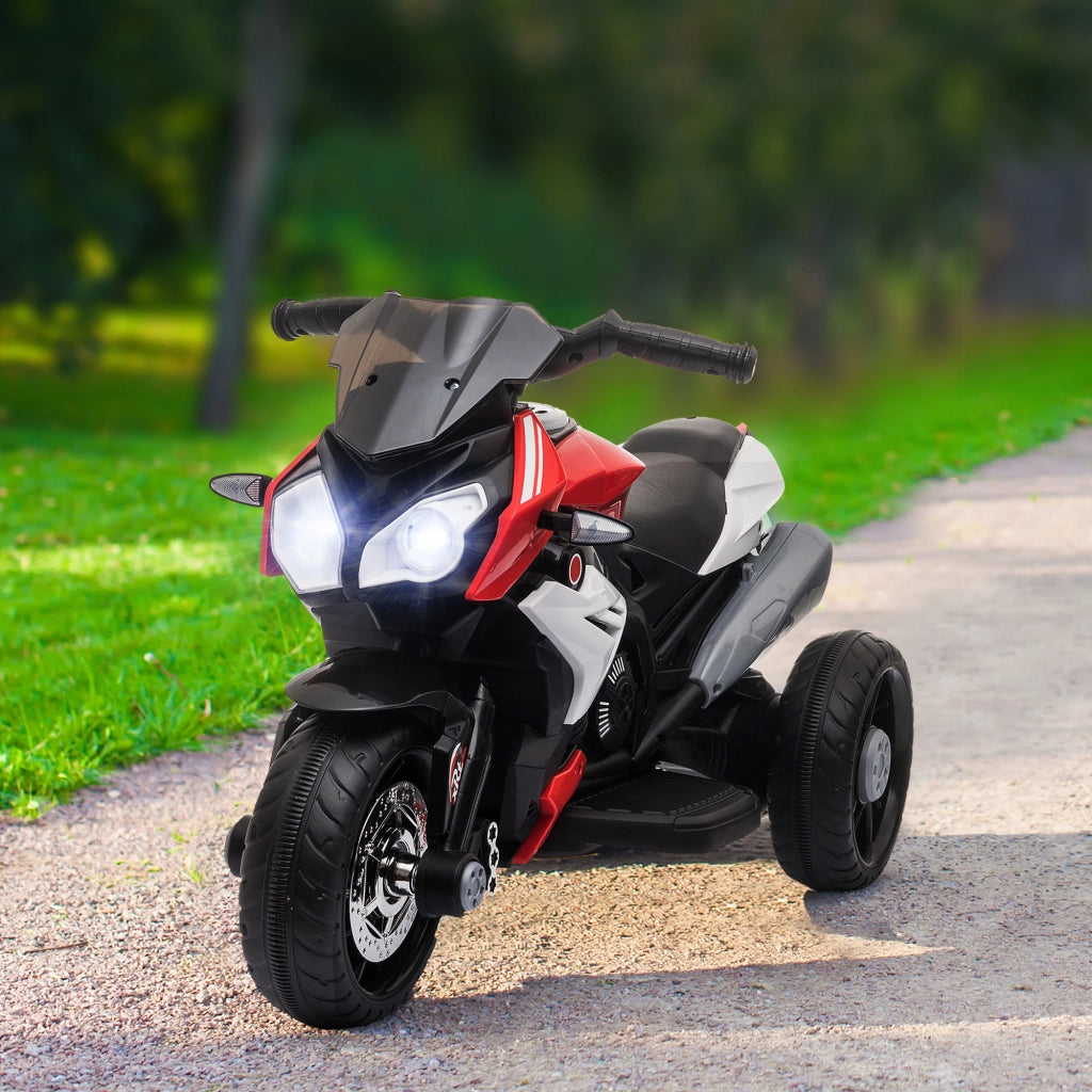 Moto Elettrica per Bambini con Luci e Musica ¨C zephmum ¨C Rossa 86x42x52 cm