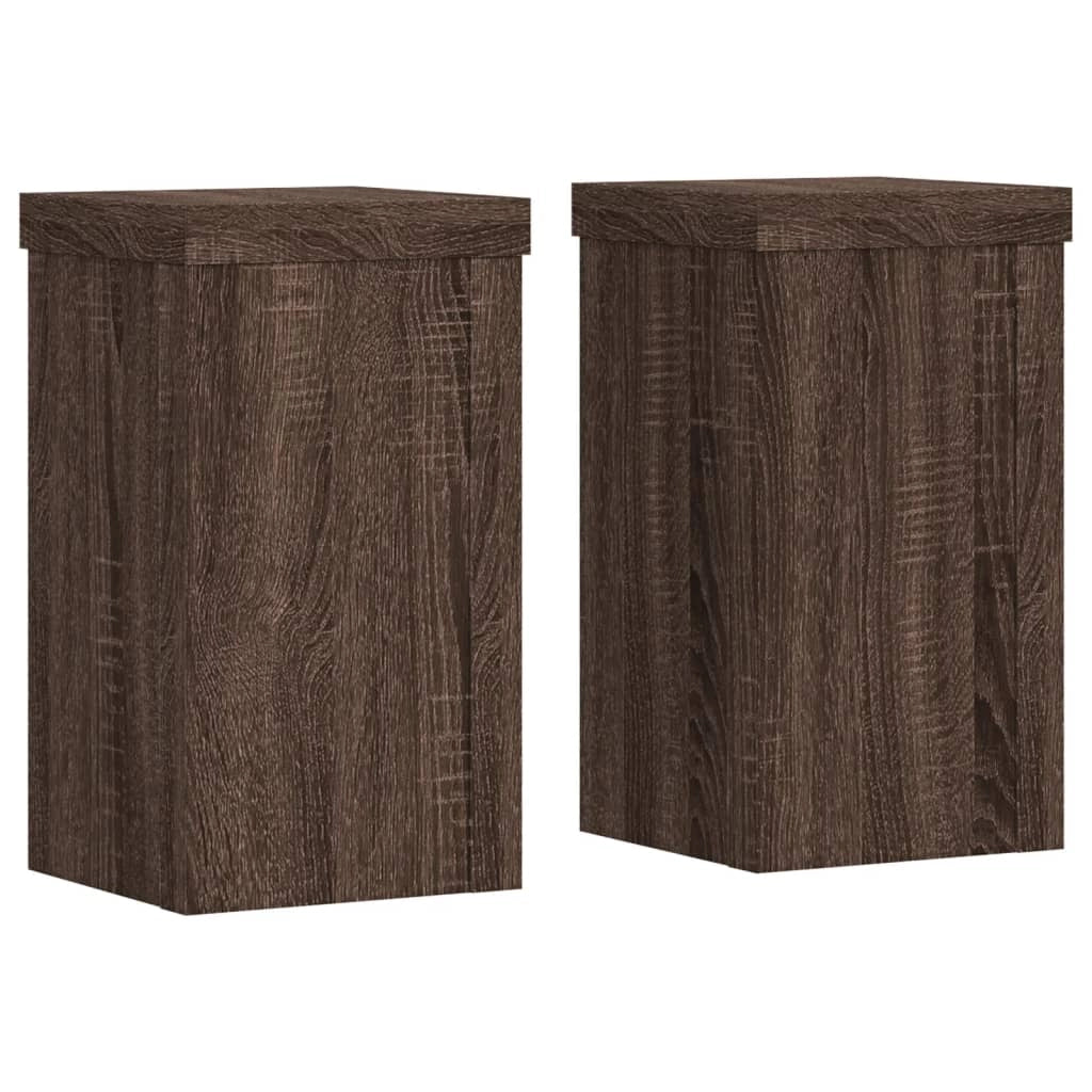Portavasi mobili per fiori set da 2 legno ingegnerizzato marrone 02_0045318
