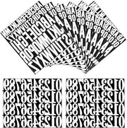 Set di 8 Etichette Alfanumeriche - Stickers in Vinile Grande, Idrorepellente per Scrapbooking e Buste di Posta - Bianco - Facili da Utilizzare | Stickers Decorativi Alfabeto e Numeri