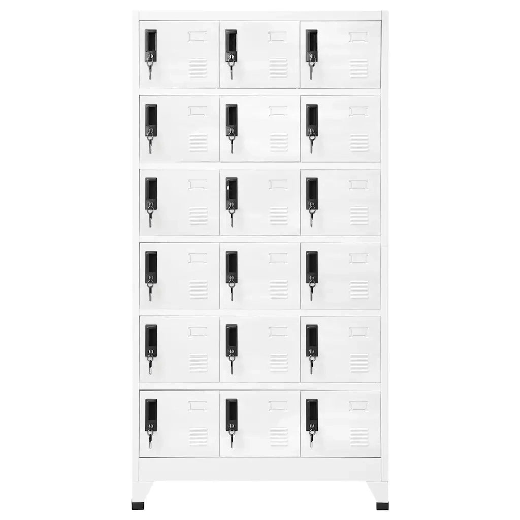 Armoire à casiers Blanc 90x40x180 cm Acier