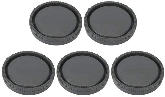 Copertura per obiettivo 67 mm - 5 pezzi - Protezione in plastica - Leggero - Duraturo - Per fotocamera con montatura E - Copertura per obiettivo