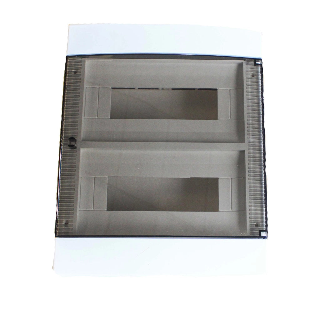 Centralino da parete 24 moduli, bianco IP40, 280x350x100 mm, RAL 9016, ideale per installazioni elettriche domestiche e industriali
