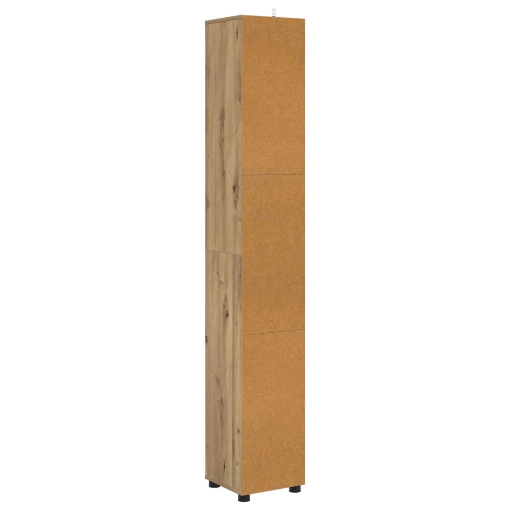 Mobile da Bagno con porta Rovere artigianale 30,5 x 30 x 195 cm 888766