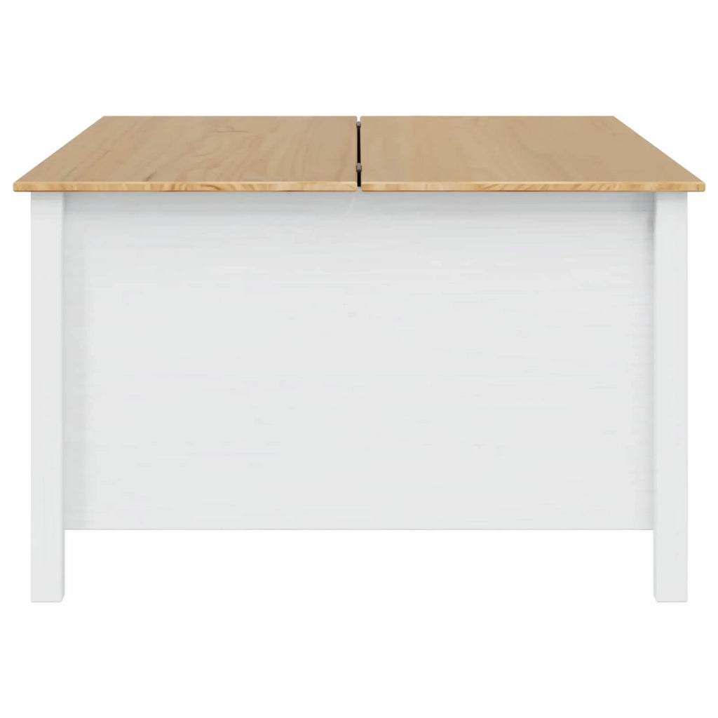 Tavolino da salotto Bianco e marrone miele 79,5 x 79,5 x 49 cm