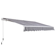 Tendone da Esterno Bracci Articolati 3.5x2.5m ¨C zephmum ¨C Grigio Bianco Alluminio Polyester