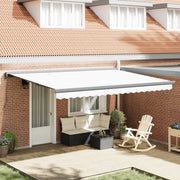 Tenda Retrattile Bianco 4 × 3 m Tela e Alluminio