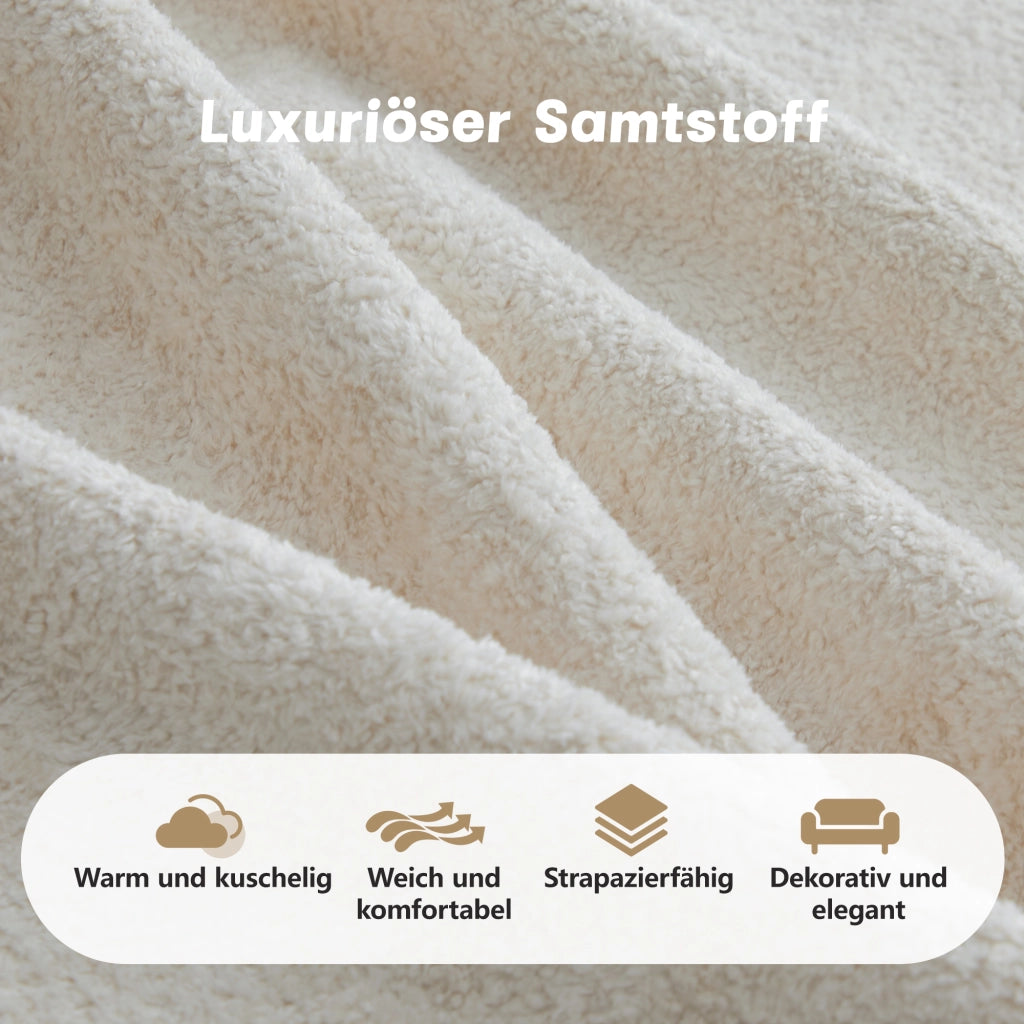 DIVANO modulare 3 posti in velluto beige