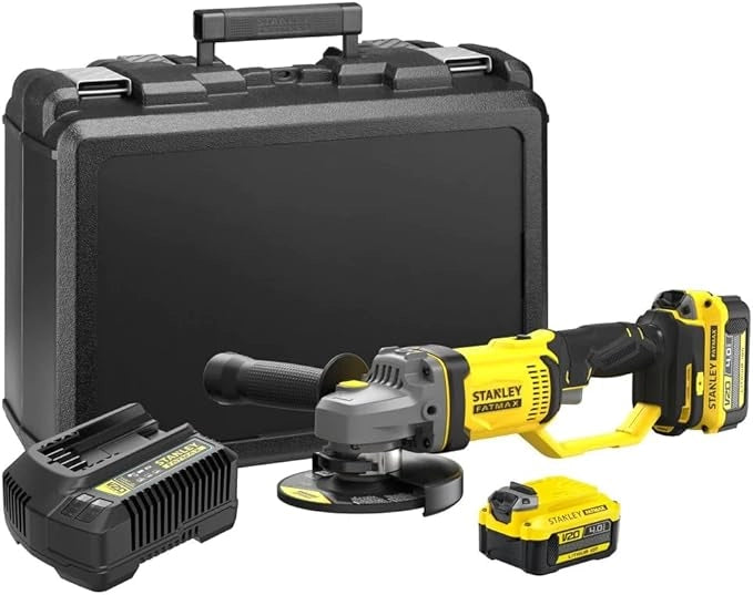 Stanley FatMax SFMCG400M2K – Smerigliatrice Angolare 18 V 125 mm 2 Batteria 4Ah