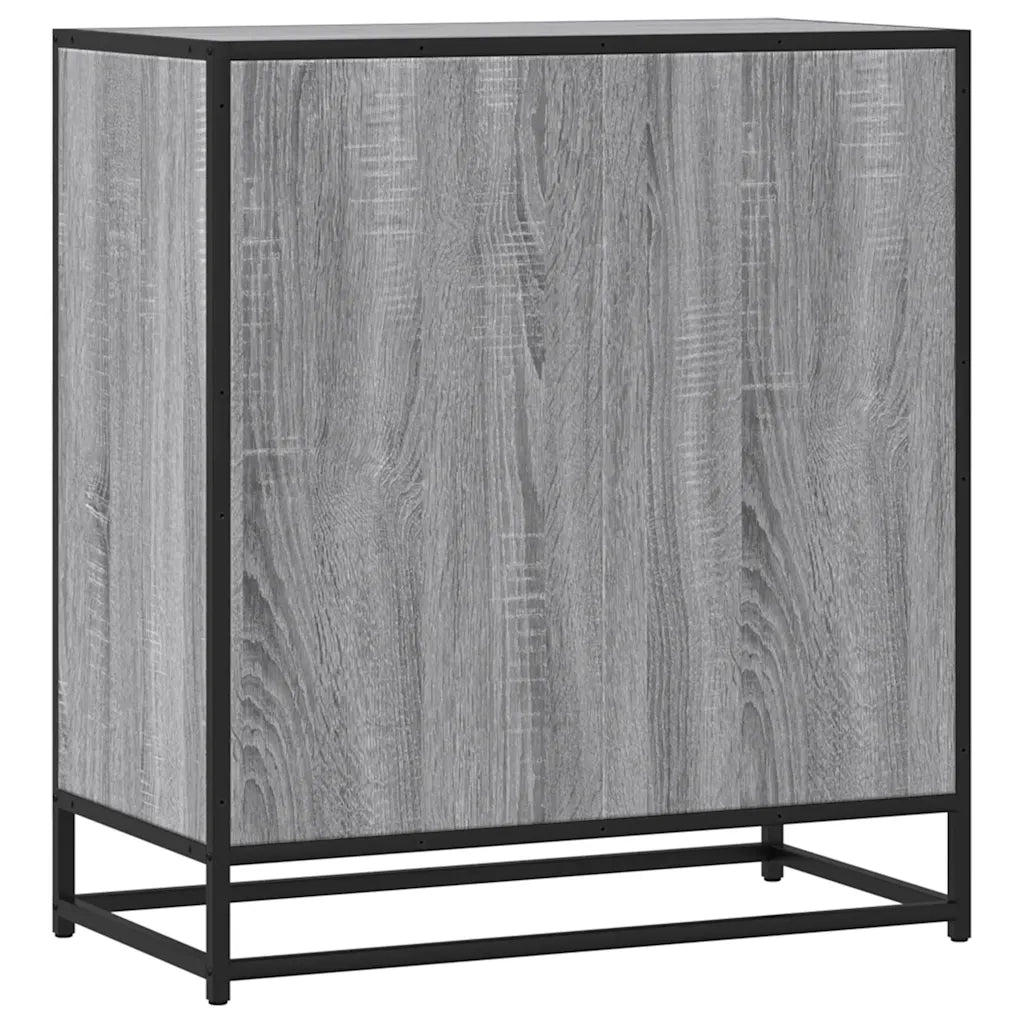 Credenza Grigio Sonoma 68x35x76 cm in Truciolato e Metallo