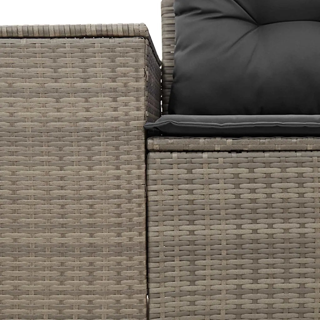 Divano da Giardino con Cuscini 2 Posti-Sofa da Giardino-Divano da esterno Grigio in Polyrattan 996851