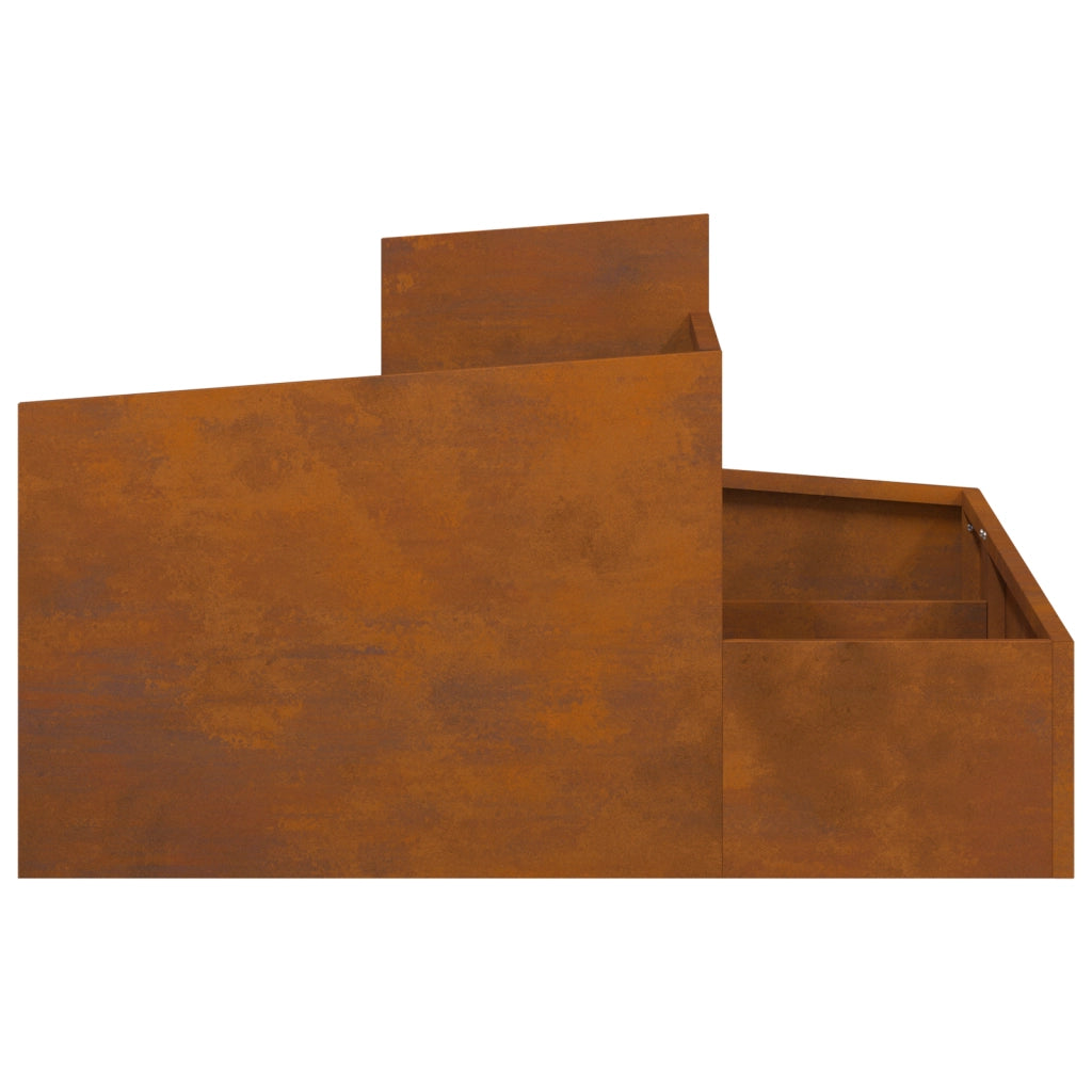 Fioriera 80x80x50 cm Acciaio Resistente alle Intemperie