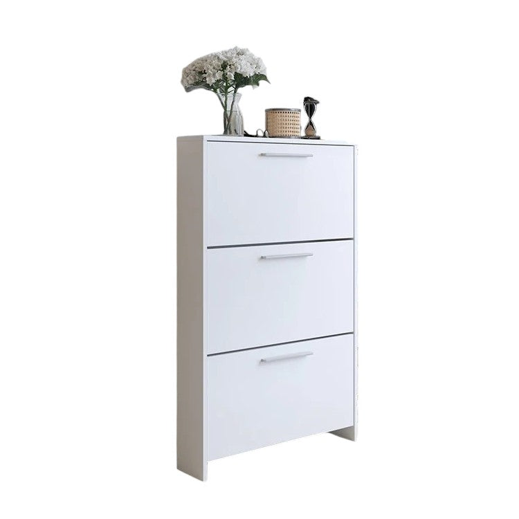 SCARPIERA ANJA 3 RIBALTE 69X28XH116CM BIANCA.