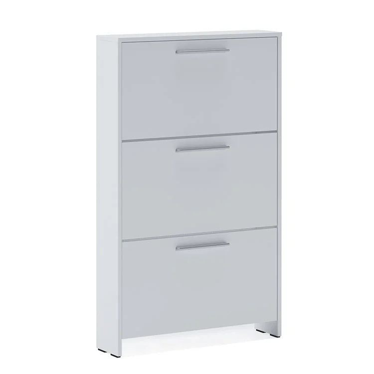 SCARPIERA ANJA 3 RIBALTE 69X28XH116CM BIANCA.