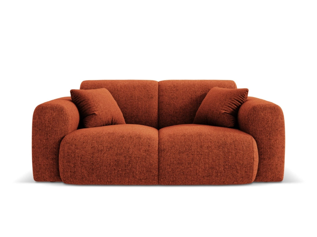Cosmopolitan Design - Divano "Nolio" 2 posti in ciniglia terracotta 