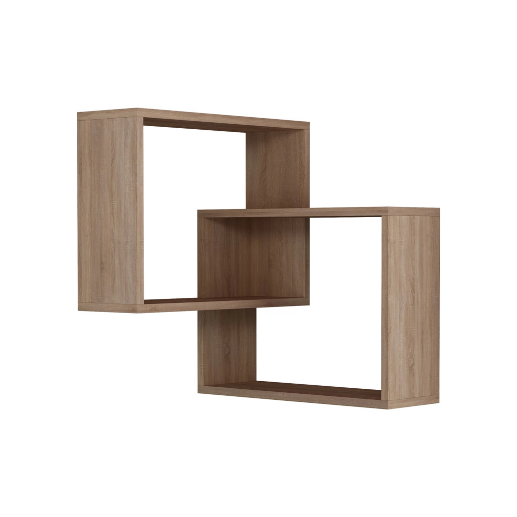 Mensola da parete in legno "Ring" - 68 x 60 x 68 cm - Rovere Sonoma
