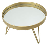 Svuota Tasche Glam Oro/Mirror Ø31x18 cm in Ferro e Specchio Oro