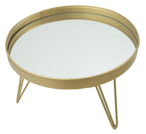 Svuota Tasche Glam Oro/Mirror Ø31x18 cm in Ferro e Specchio Oro
