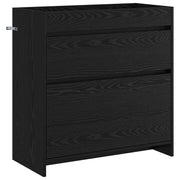 Mobiletto da Bagno Sotto Lavabo Rovere Nero 78,5 x 37,5 x 81 cm