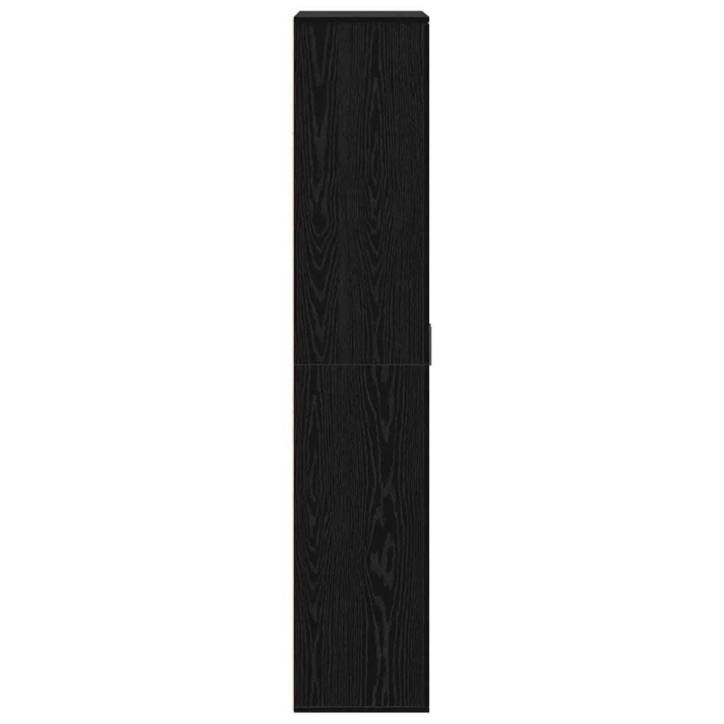 Highboard Rovere nero 80 x 35 x 180 cm Legno multistrato