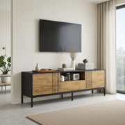 Cassettiera TV in truciolato colore rovere lunghezza 170 cm