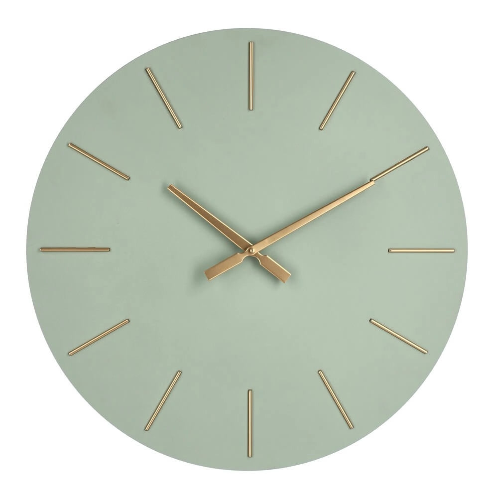 Orologio da Parete Rotondo in MDF con Dettagli Dorati 60cm - TIME