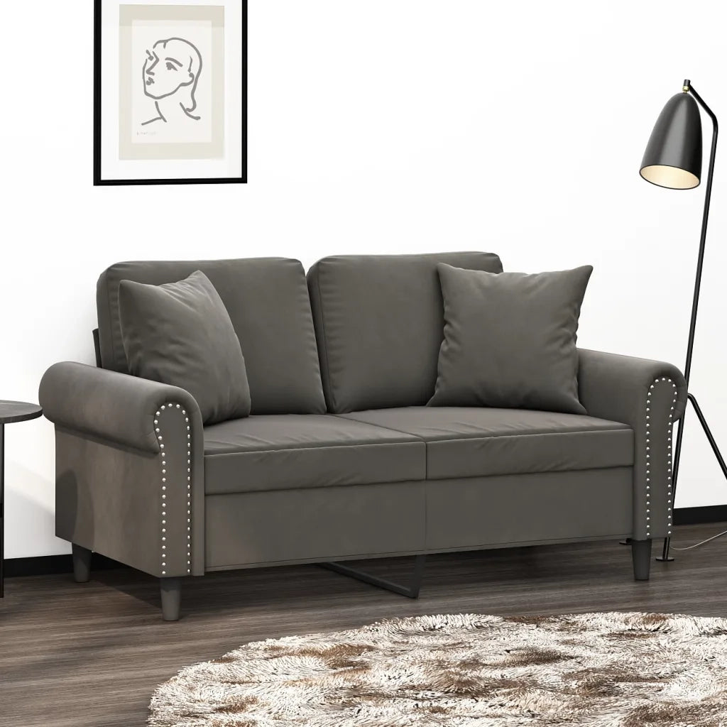 Cuscini Decorativi 2 pz Grigio Scuro 40x40 cm in Velluto CFW6411818