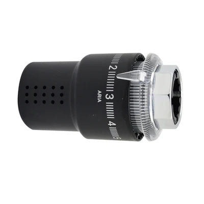 TESTA TERMOSTATICA  DOMUS CON SENSORE A LIQUIDO- Nero M30 x 1,5- SR- pezzi 1