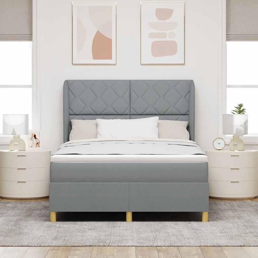 Letto con molle e materasso Grigio Scuro 90x190 cm Tessuto 3340809