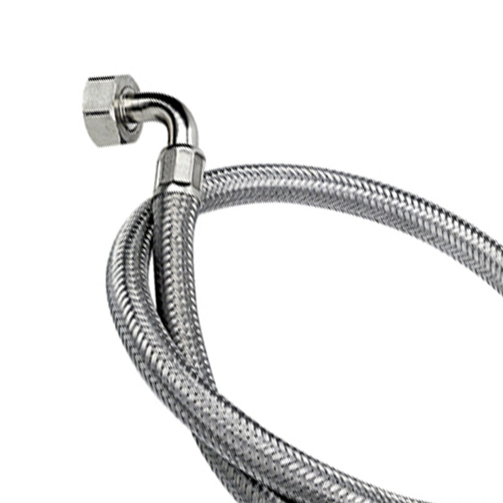 Tubo di carico in treccia di acciaio inox gigante con curvetta 200 cm