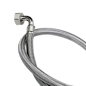 Tubo di carico in treccia di acciaio inox gigante con curvetta 200 cm